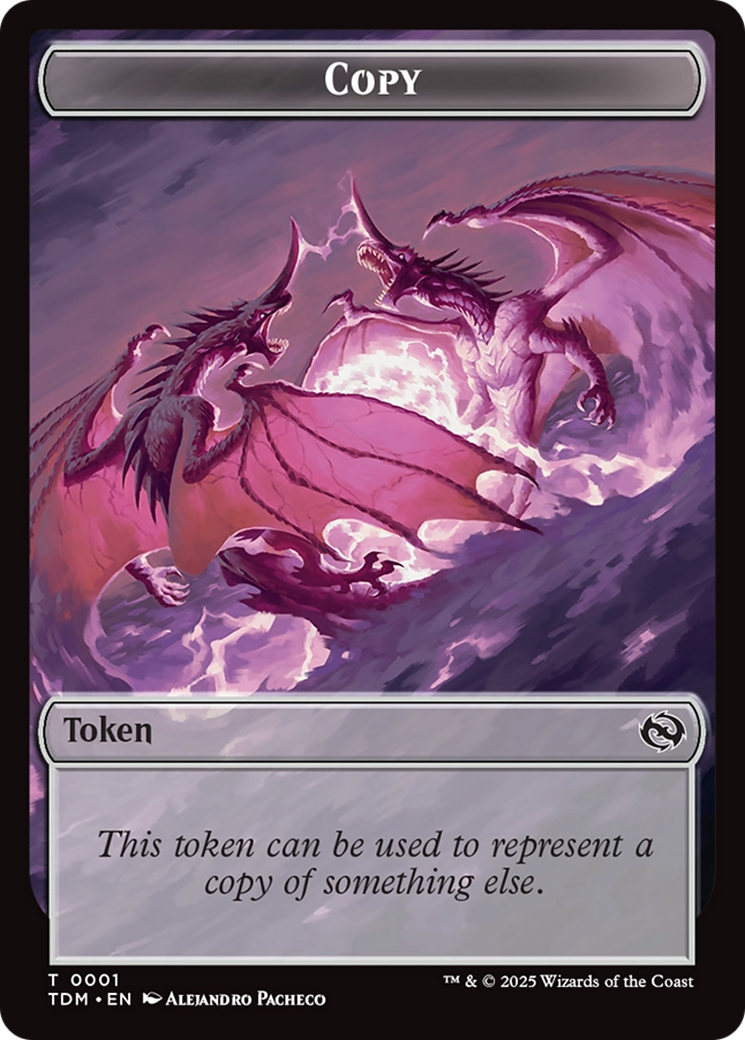 Copy // Dragon (0014) Double-Sided Token [Tarkir: Dragonstorm Commander Tokens] | D20 Games