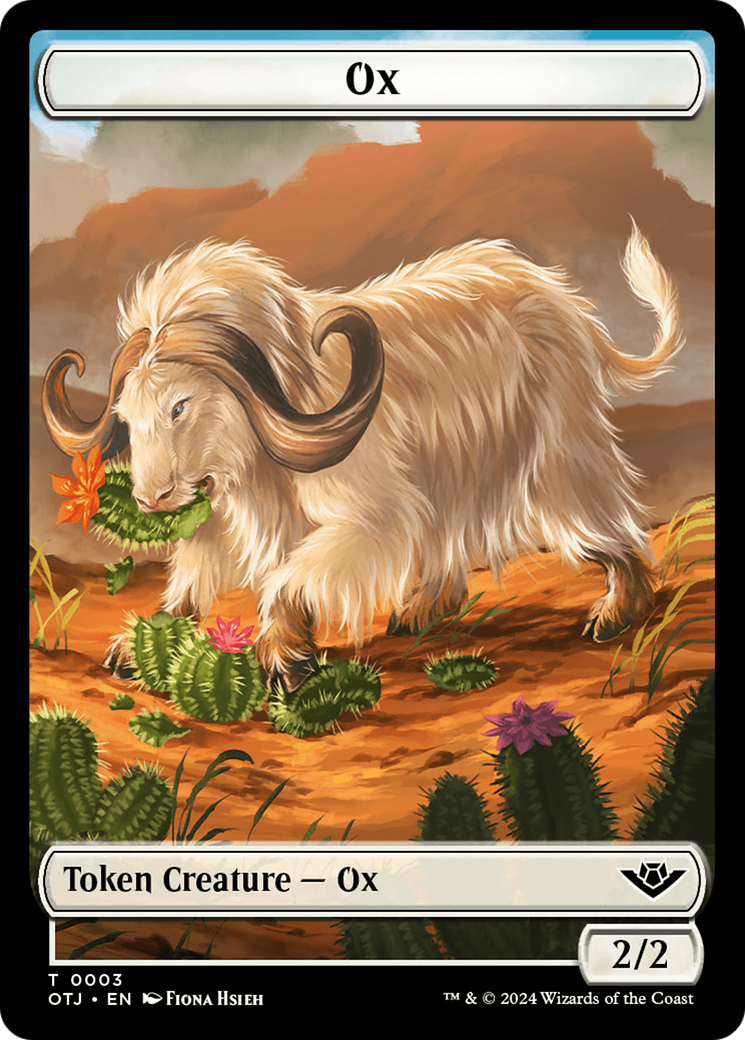 Mercenary // Ox Double-Sided Token [Outlaws of Thunder Junction Tokens] | D20 Games