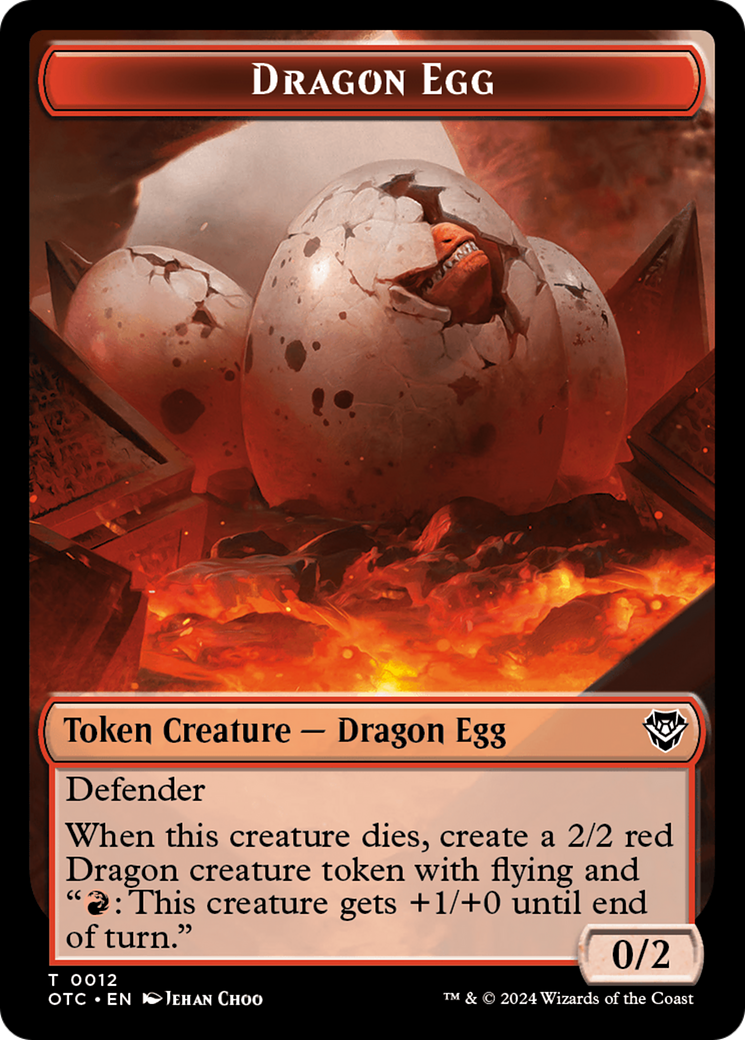 Dragon Egg // Dragon Double-Sided Token [Outlaws of Thunder Junction Commander Tokens] | D20 Games