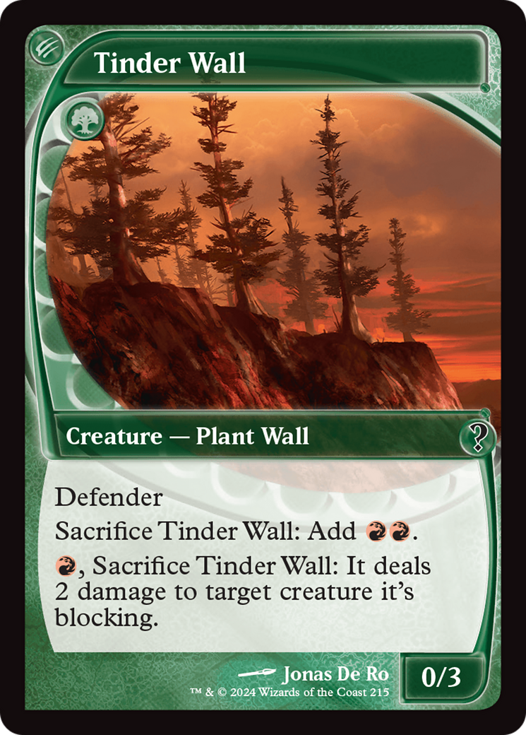 Tinder Wall (Future Sight) [Mystery Booster 2] | D20 Games