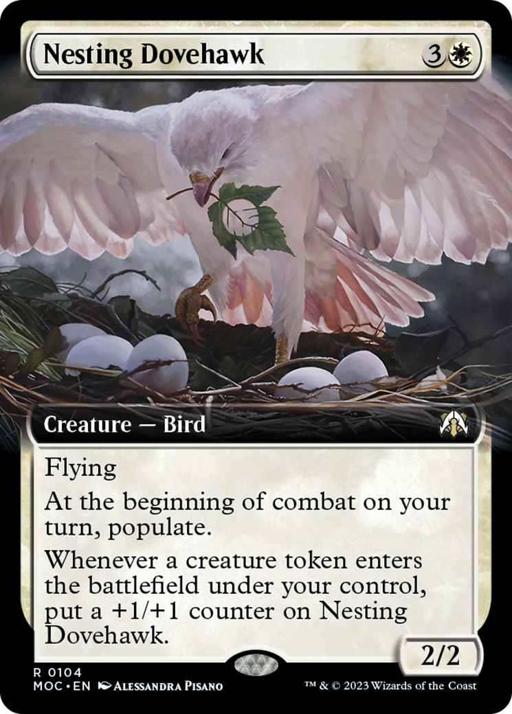 Nesting Dovehawk (Extended Art) [March of the Machine Commander] | D20 Games