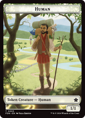 Copy // Human Double-Sided Token [Foundations Tokens] | D20 Games