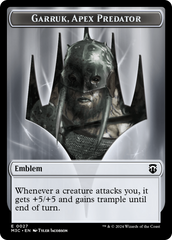 Garruk, Apex Predator Emblem // Saproling Double-Sided Token [Modern Horizons 3 Commander Tokens] | D20 Games