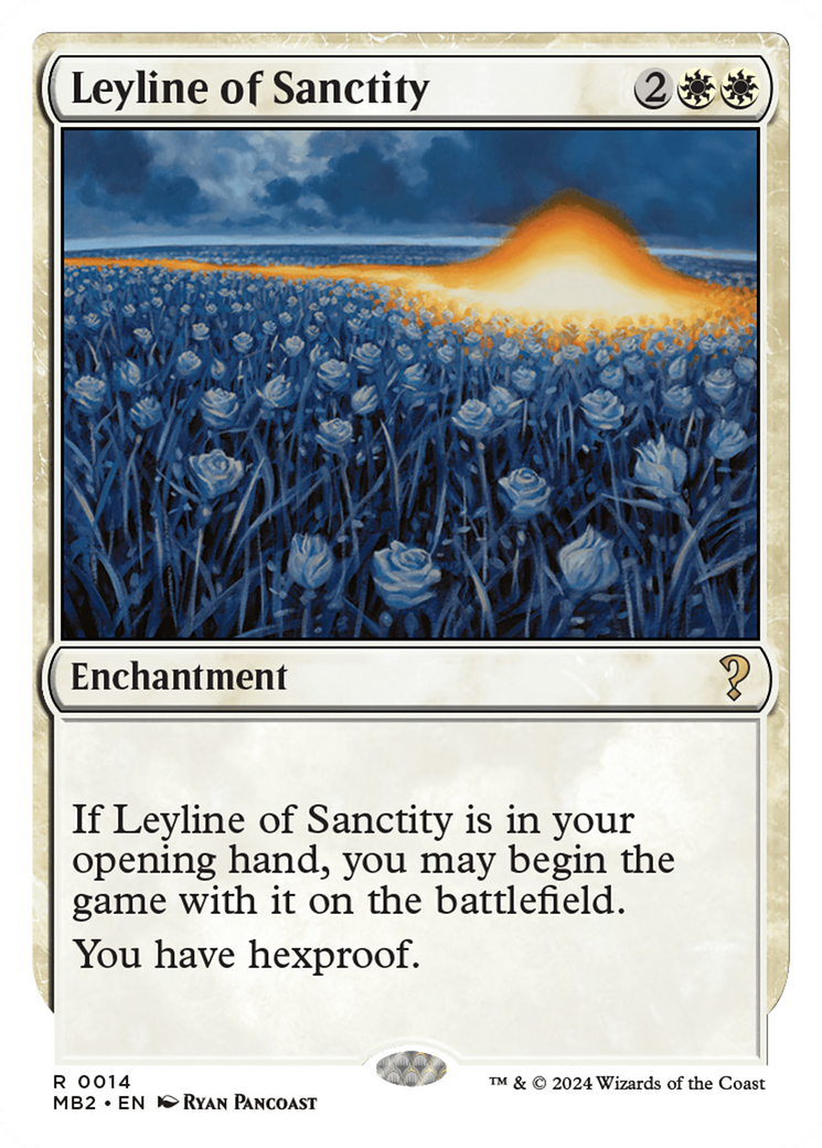 Leyline of Sanctity (White Border) [Mystery Booster 2] | D20 Games