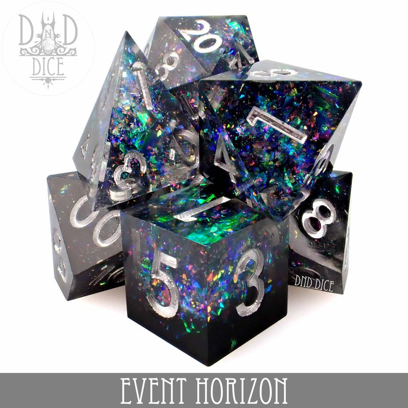 Event Horizon Handmade Sharp Edge RPG dice set