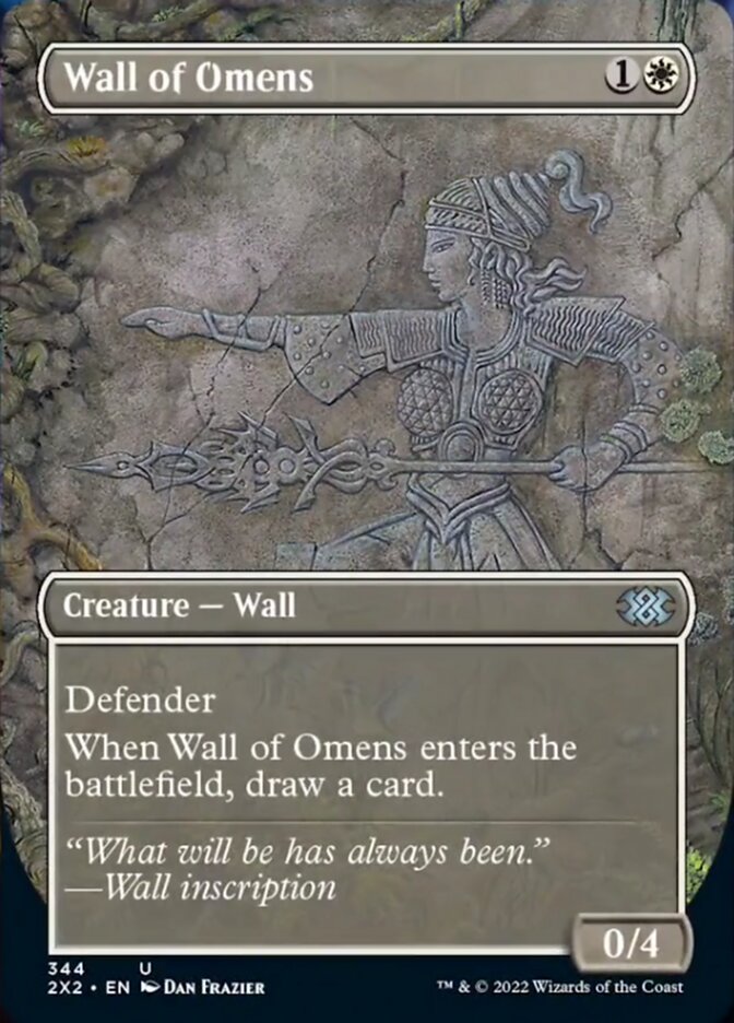 Wall of Omens (Borderless Alternate Art) [Double Masters 2022] | D20 Games