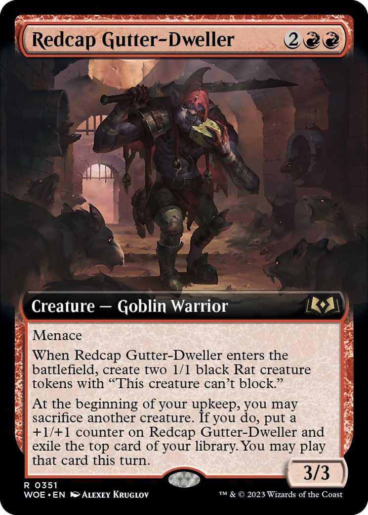 Redcap Gutter-Dweller (Extended Art) [Wilds of Eldraine] | D20 Games