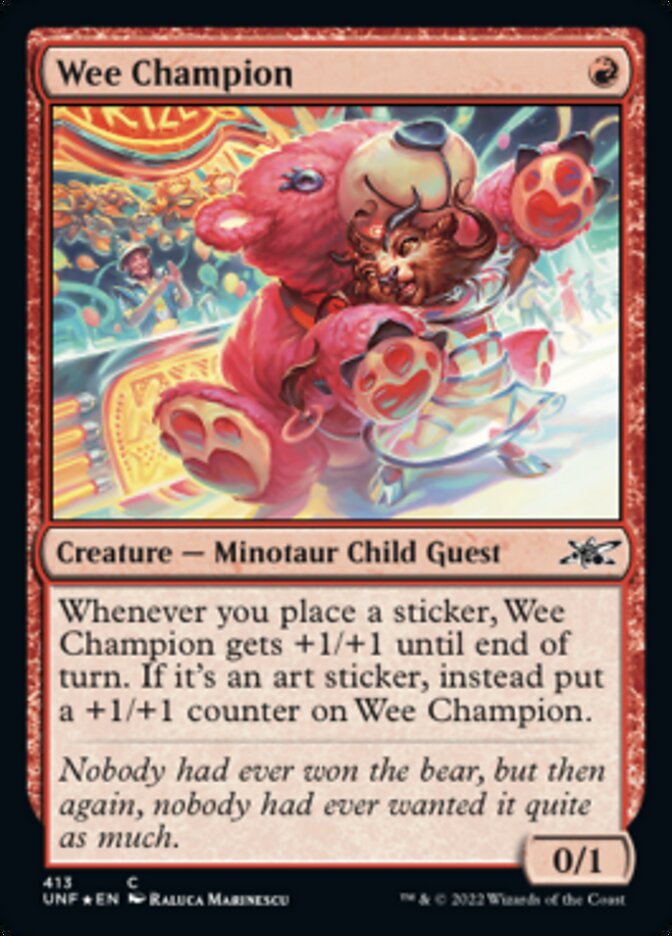 Wee Champion (Galaxy Foil) [Unfinity] | D20 Games