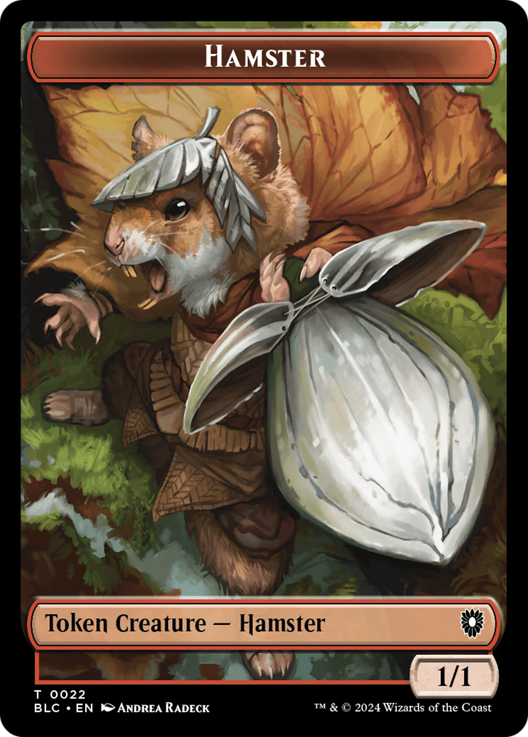 Hamster // City's Blessing Double-Sided Token [Bloomburrow Commander Tokens] | D20 Games