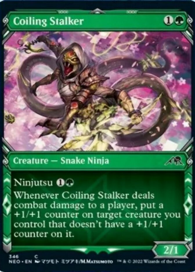 Coiling Stalker (Showcase Ninja) [Kamigawa: Neon Dynasty] | D20 Games