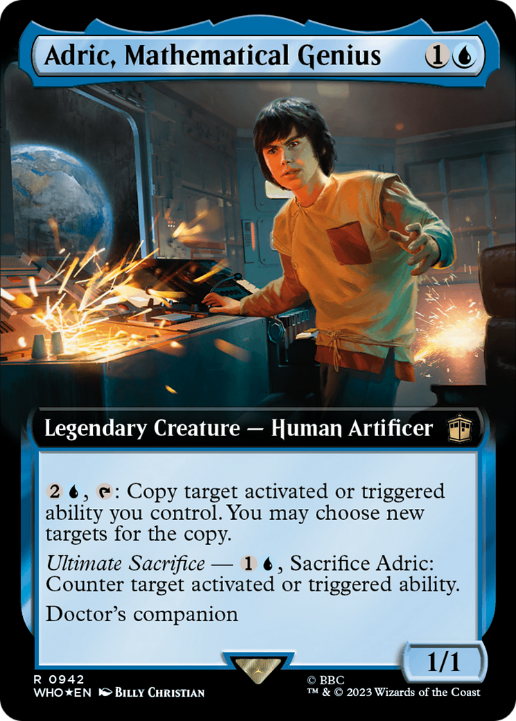 Adric, Mathematical Genius (Extended Art) (Surge Foil) [Doctor Who] | D20 Games