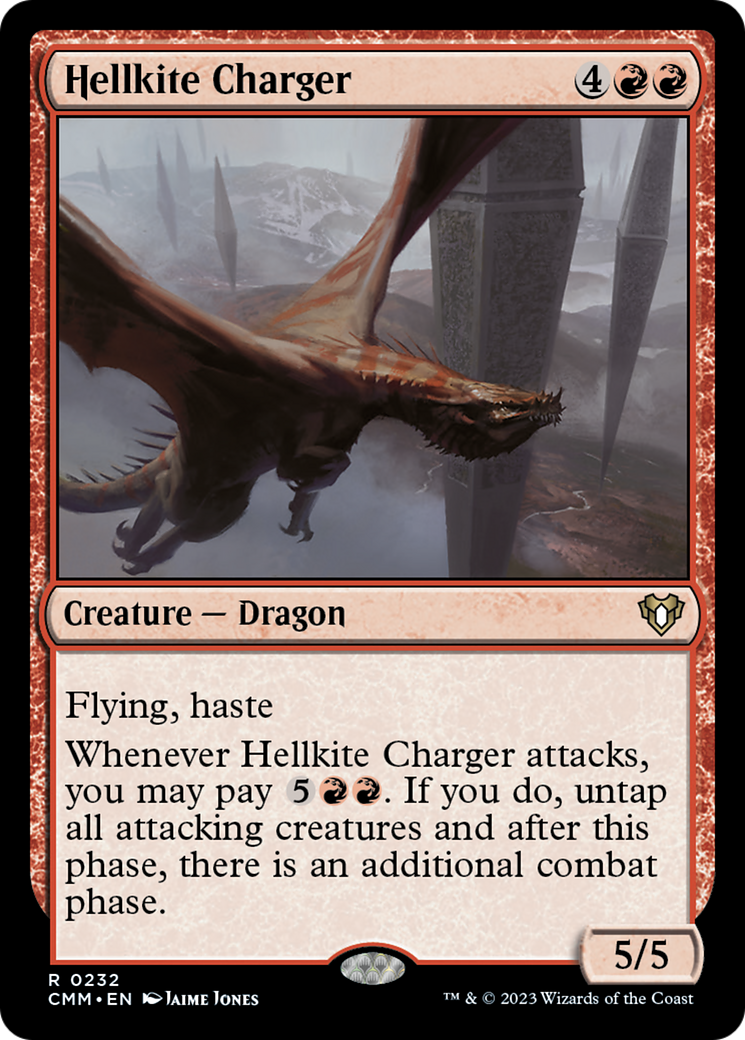 Hellkite Charger (Foil Etched) [Commander Masters] | D20 Games