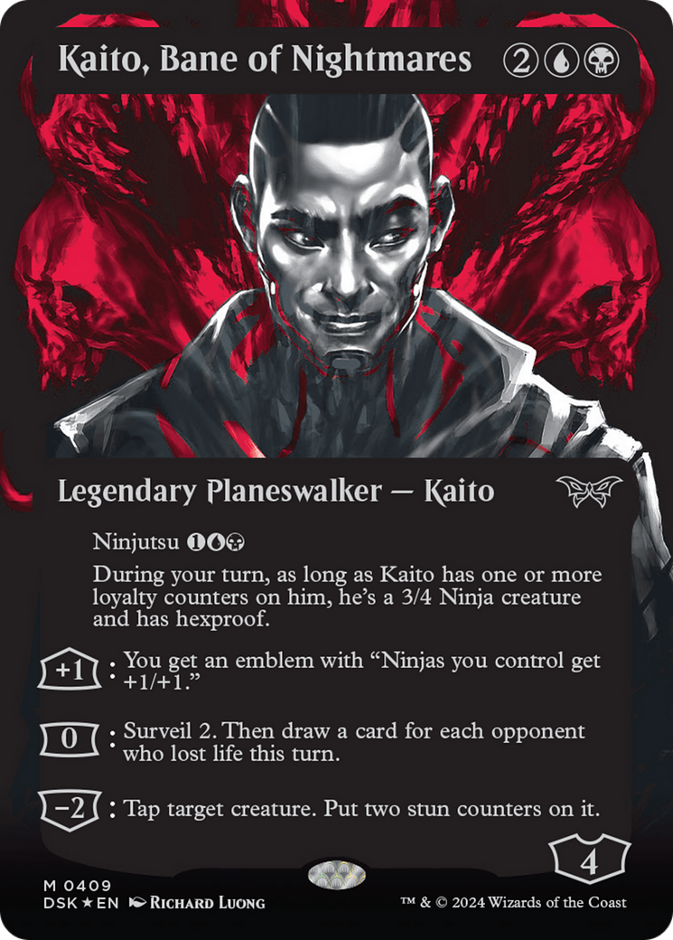 Kaito, Bane of Nightmares (Showcase) (Textured) [Duskmourn: House of Horror] | D20 Games