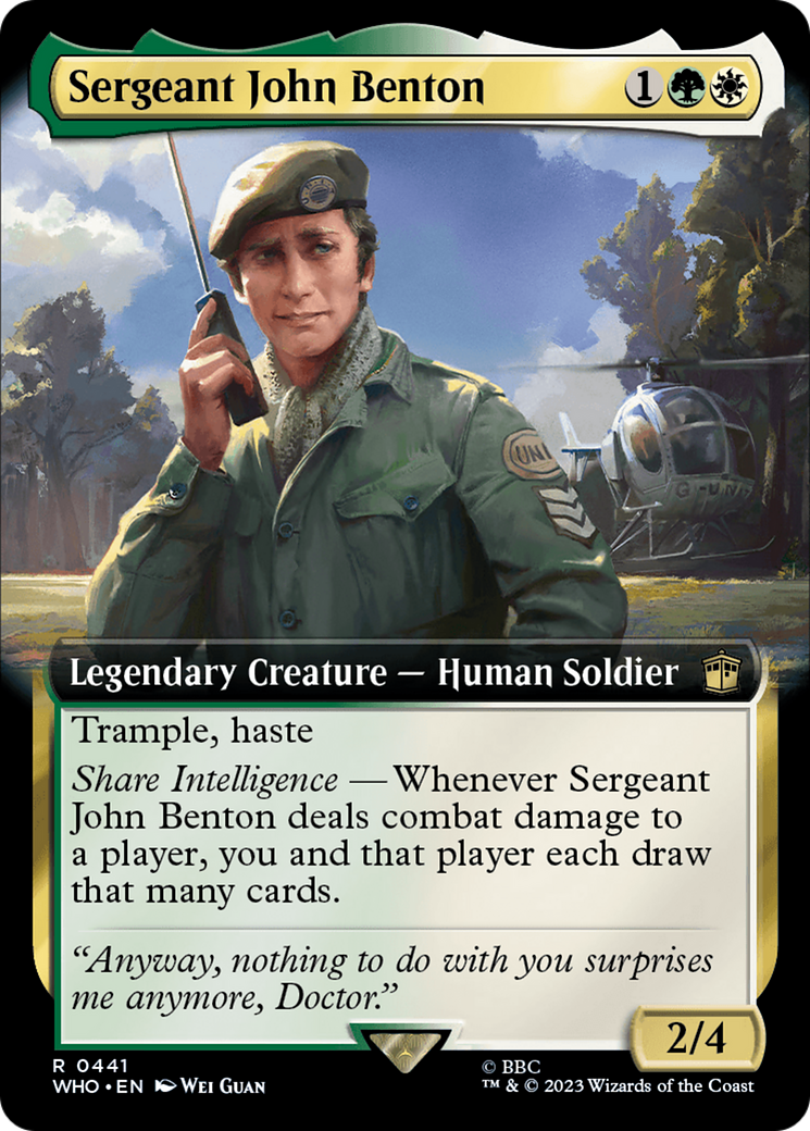 Sergeant John Benton (Extended Art) [Doctor Who] | D20 Games