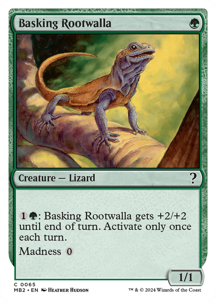 Basking Rootwalla (White Border) [Mystery Booster 2] | D20 Games