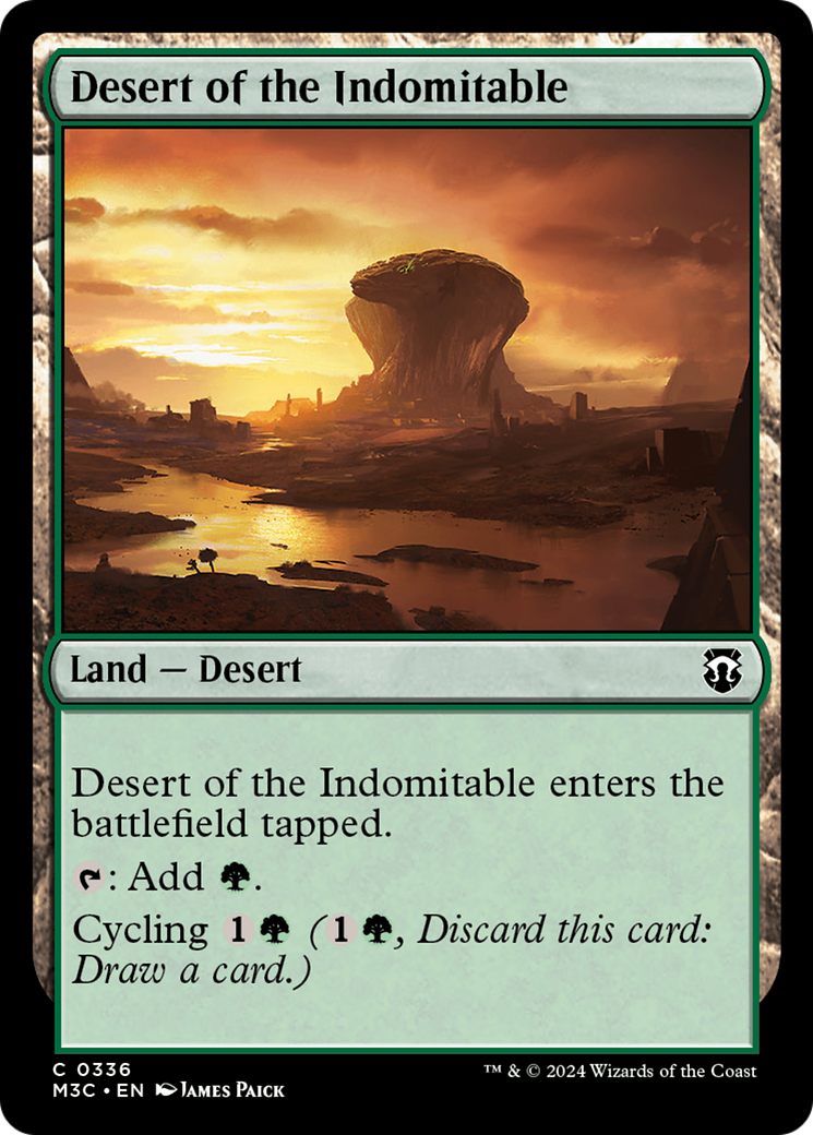 Desert of the Indomitable (Ripple Foil) [Modern Horizons 3 Commander] | D20 Games