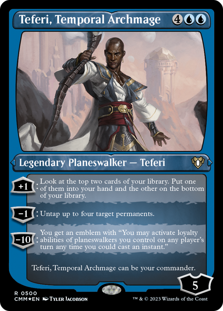 Teferi, Temporal Archmage (Foil Etched) [Commander Masters] | D20 Games