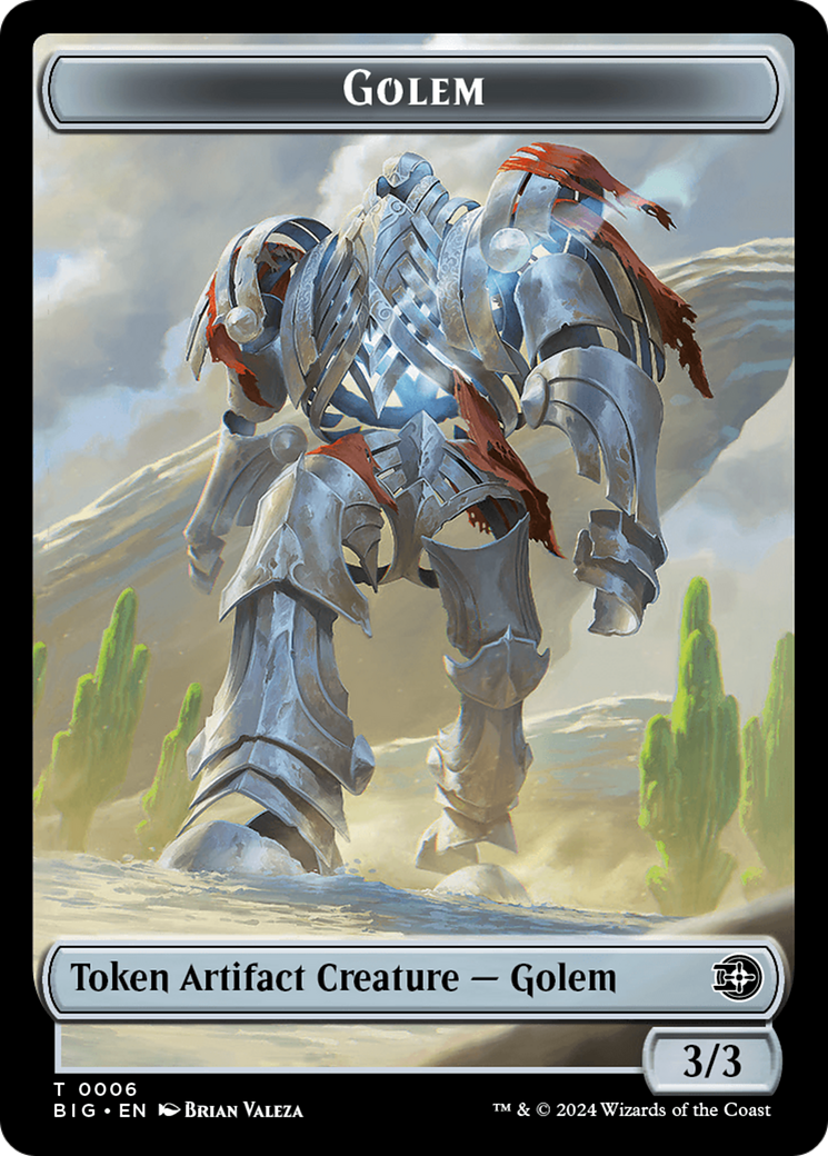 Golem // Plot Double-Sided Token [Outlaws of Thunder Junction: The Big Score Tokens] | D20 Games