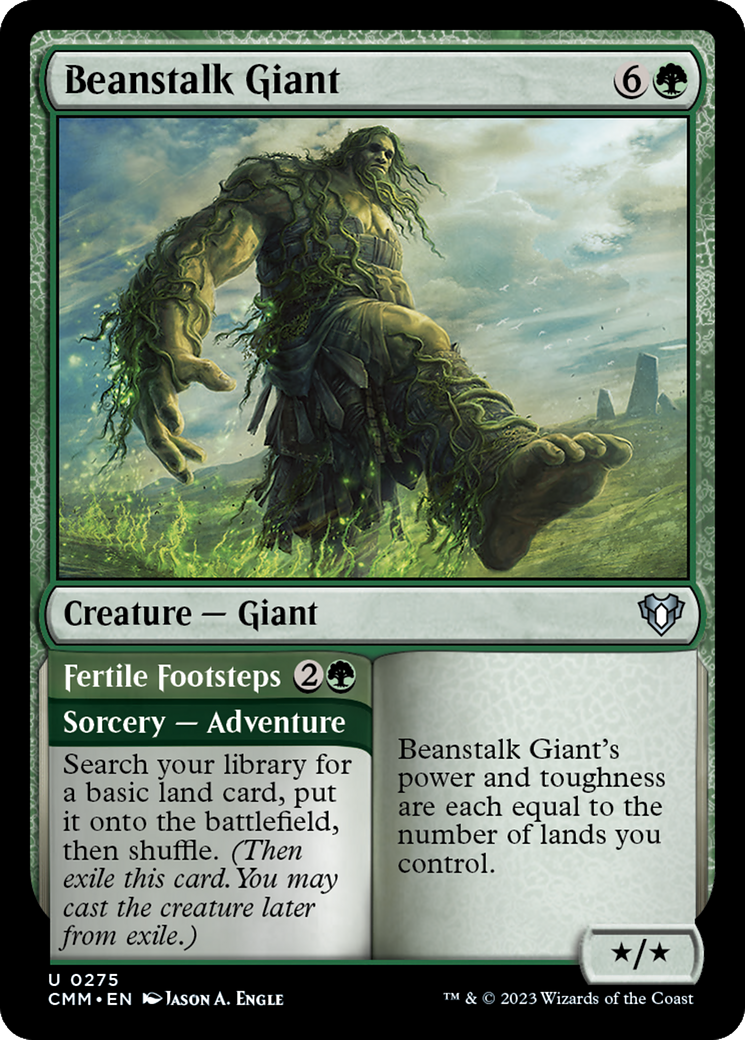 Beanstalk Giant // Fertile Footsteps [Commander Masters] | D20 Games