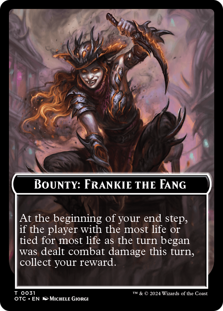 Bounty: Frankie the Fang // Bounty Rules Double-Sided Token [Outlaws of Thunder Junction Commander Tokens] | D20 Games