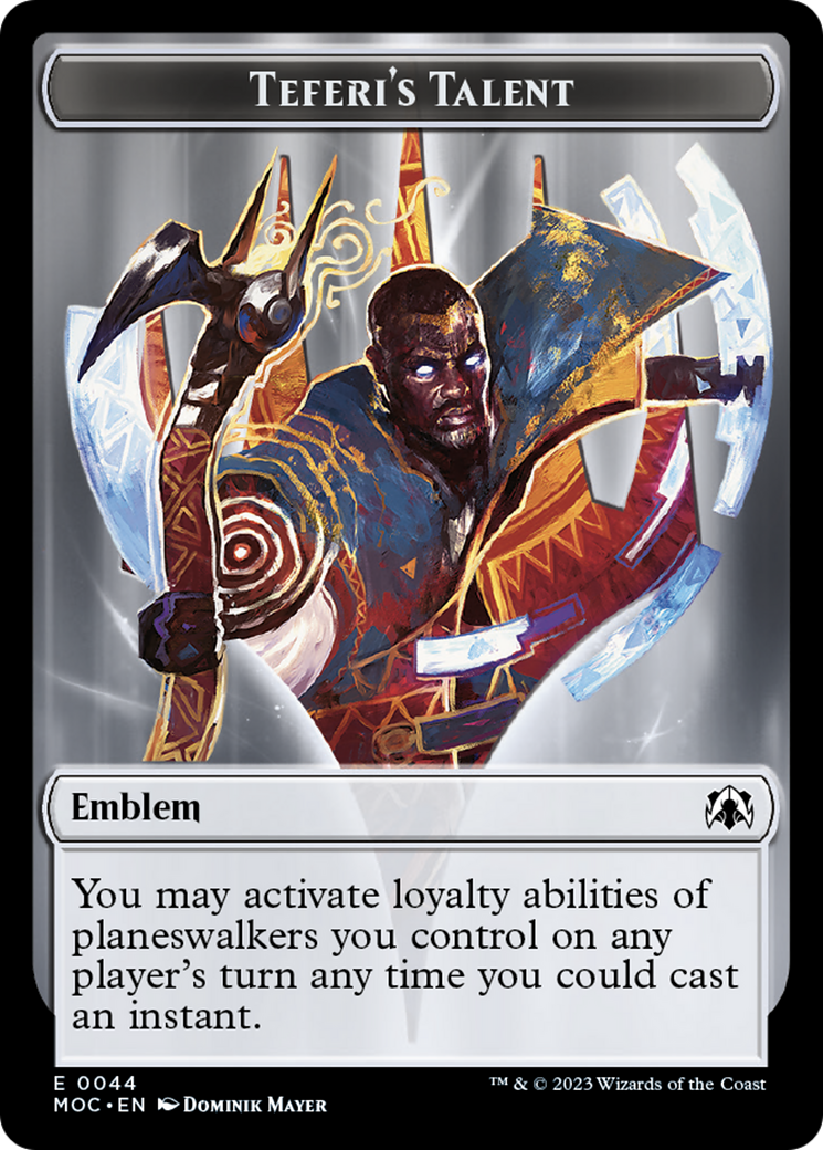 Phyrexian Myr // Teferi's Talent Emblem Double-Sided Token [March of the Machine Tokens] | D20 Games