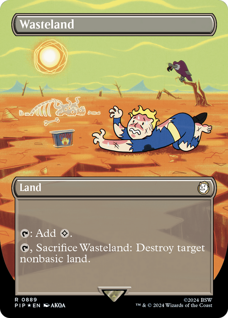 Wasteland (Borderless) (Surge Foil) [Fallout] | D20 Games