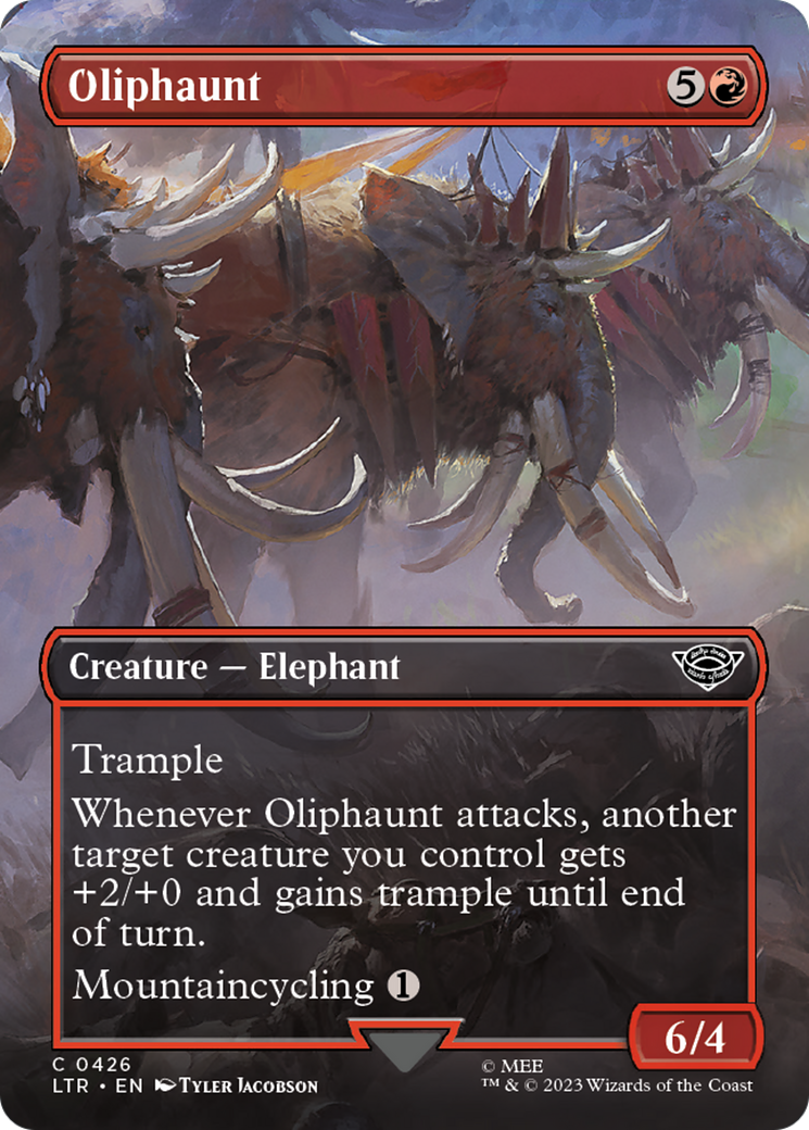 Oliphaunt (Borderless Alternate Art) [The Lord of the Rings: Tales of Middle-Earth] | D20 Games