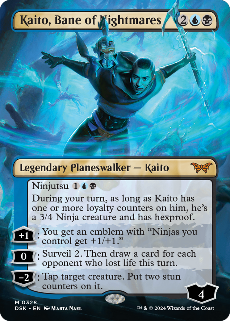 Kaito, Bane of Nightmares (Borderless) [Duskmourn: House of Horror] | D20 Games