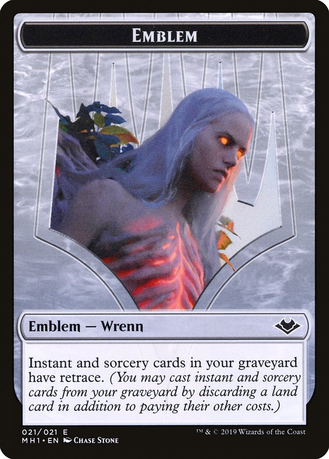 Elemental (008) // Wrenn and Six Emblem (021) Double-Sided Token [Modern Horizons Tokens] | D20 Games