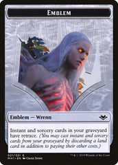 Zombie (007) // Wrenn and Six Emblem (021) Double-Sided Token [Modern Horizons Tokens] | D20 Games