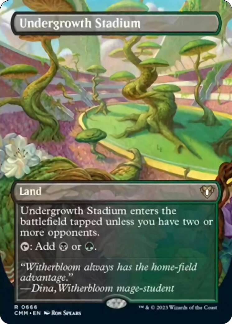 Undergrowth Stadium (Borderless Alternate Art) [Commander Masters] | D20 Games