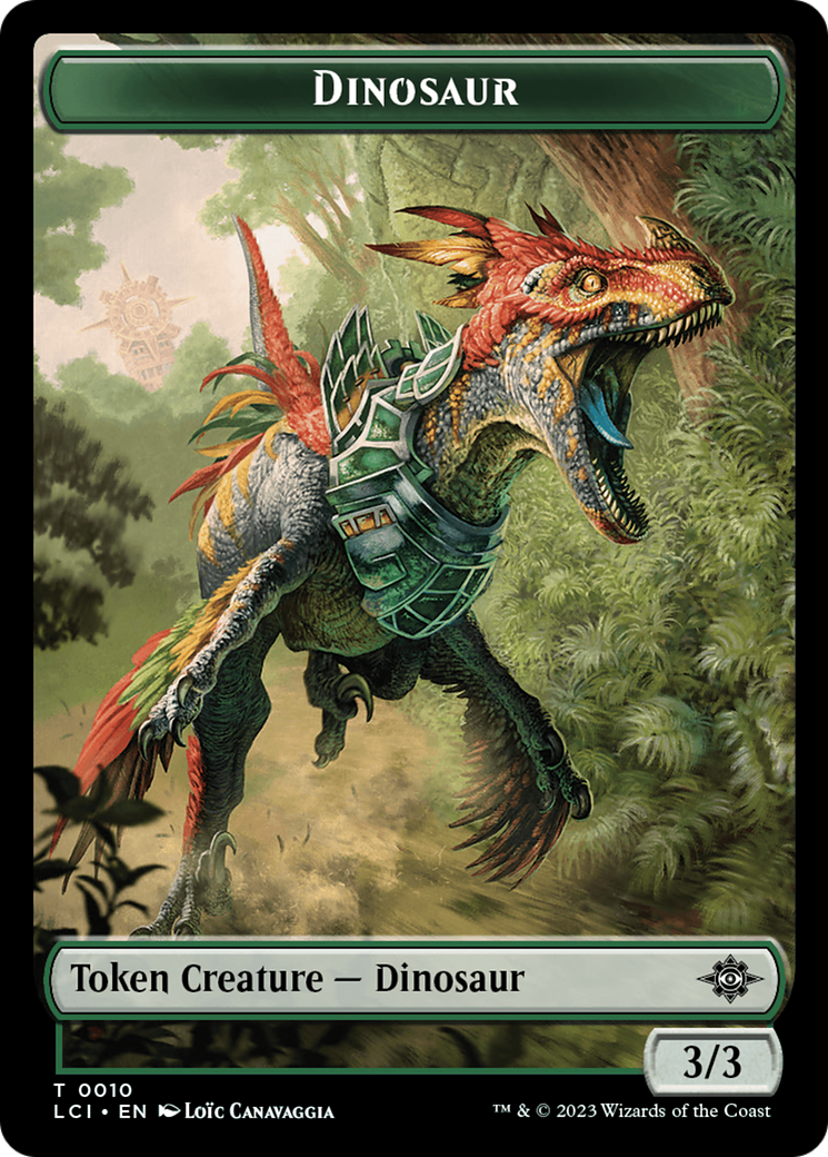 Dinosaur Token (0010) [The Lost Caverns of Ixalan Tokens] | D20 Games