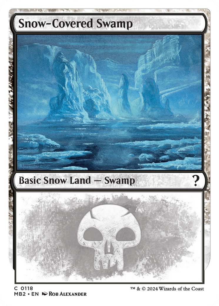 Snow-Covered Swamp (White Border) [Mystery Booster 2] | D20 Games