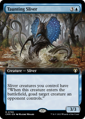 Taunting Sliver (Extended Art) [Commander Masters] | D20 Games