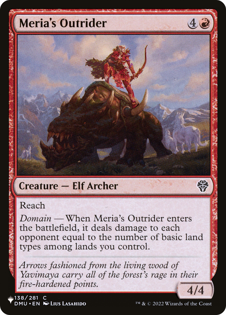 Meria's Outrider [The List] | D20 Games