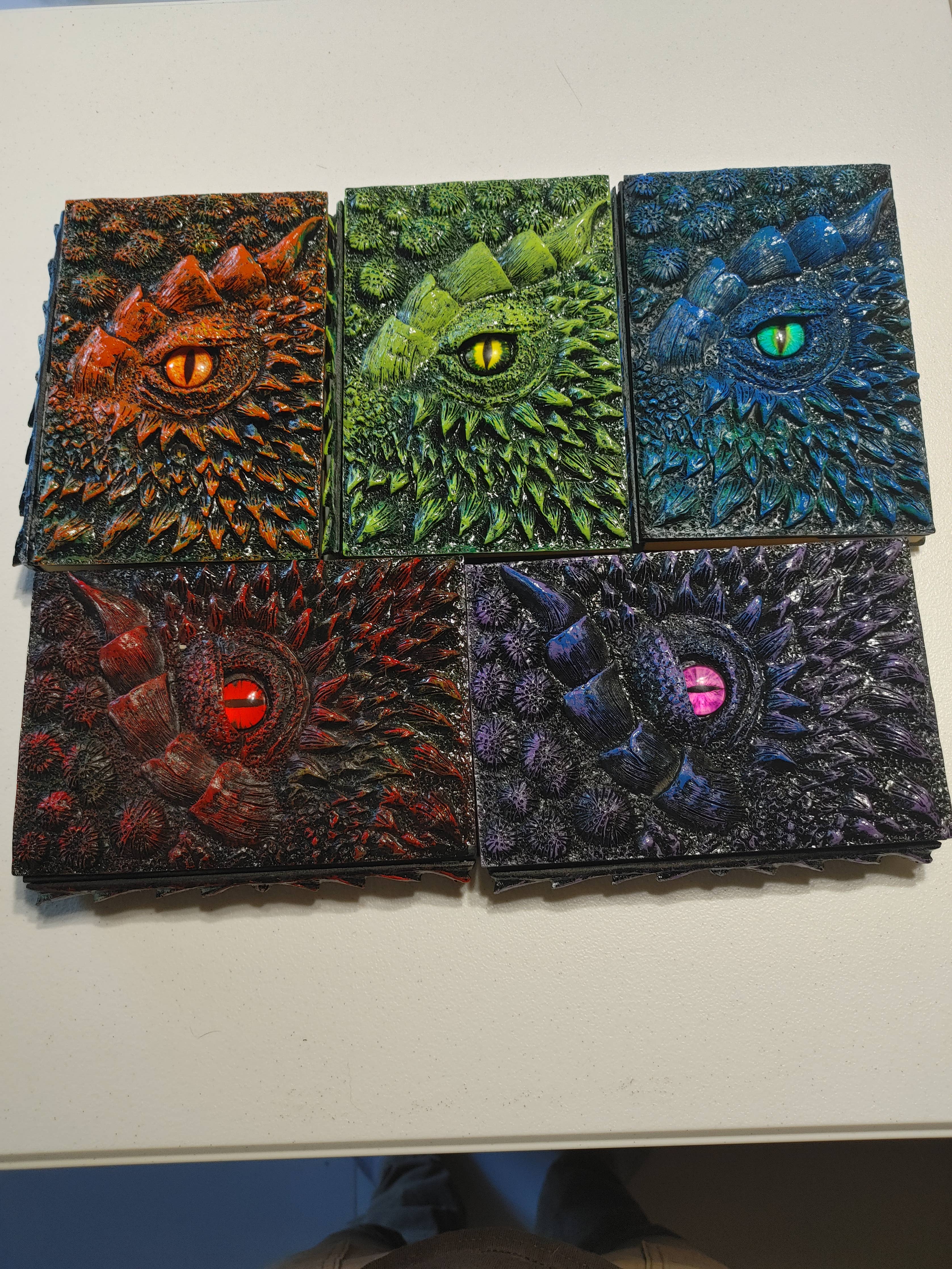 3D Dragon Journal (Resin): Glacier (random eyes) | D20 Games