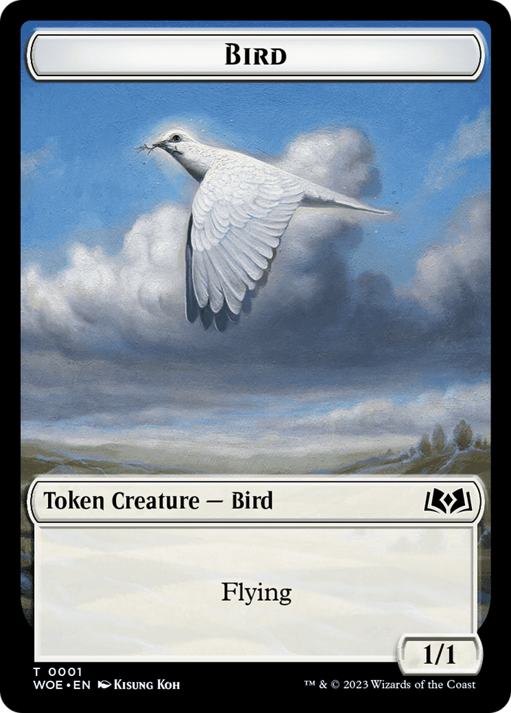 Bird // Food (0013) Double-Sided Token [Wilds of Eldraine Tokens] | D20 Games