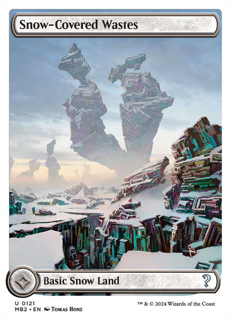 Snow-Covered Wastes (White Border) [Mystery Booster 2] | D20 Games