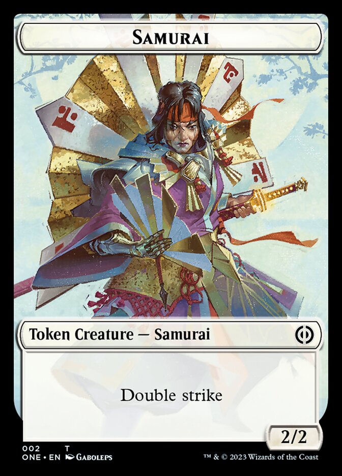 Rebel // Samurai Double-Sided Token [Phyrexia: All Will Be One Tokens] | D20 Games