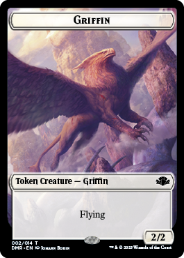 Elephant // Griffin Double-Sided Token [Dominaria Remastered Tokens] | D20 Games