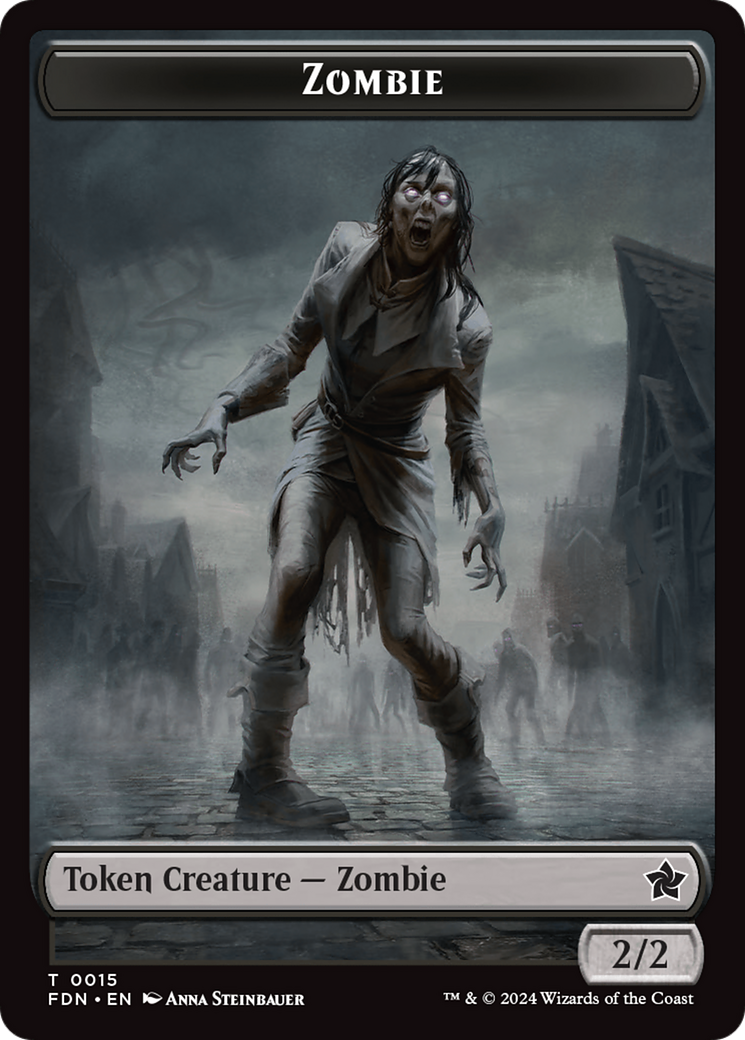 Rat (0014) // Zombie Double-Sided Token [Foundations Tokens] | D20 Games