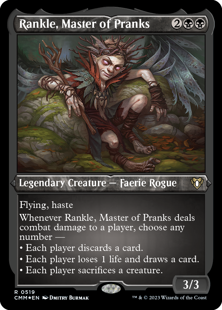 Rankle, Master of Pranks (Foil Etched) [Commander Masters] | D20 Games