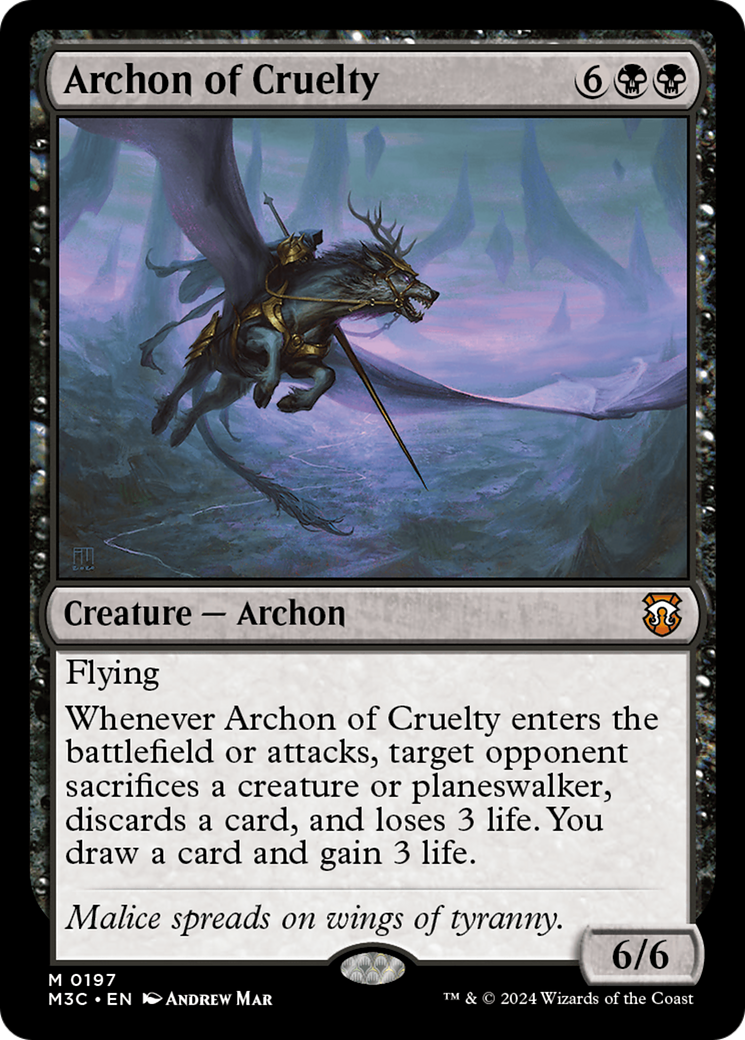 Archon of Cruelty [Modern Horizons 3 Commander] | D20 Games