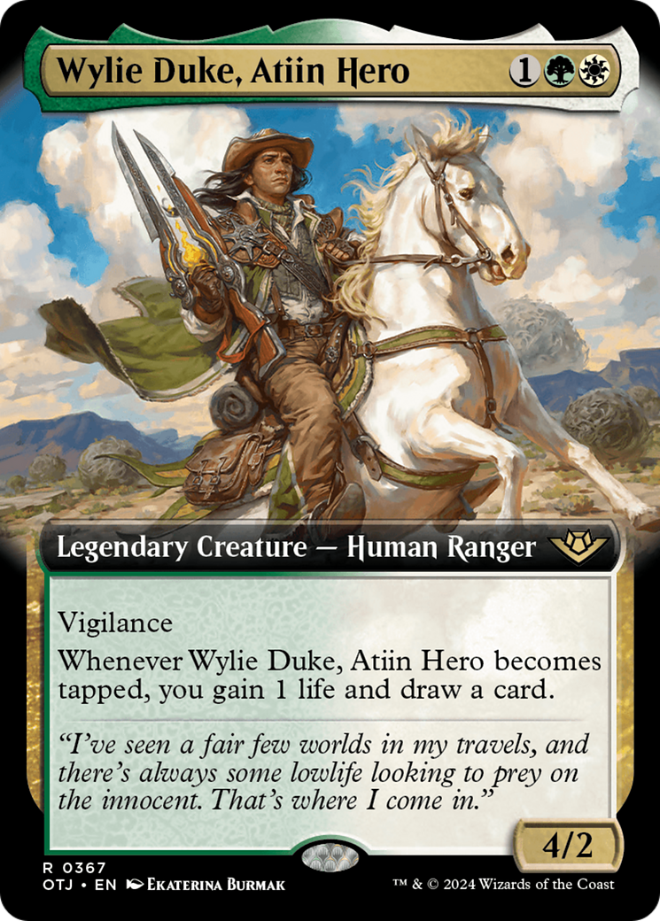 Wylie Duke, Atiin Hero (Extended Art) [Outlaws of Thunder Junction] | D20 Games