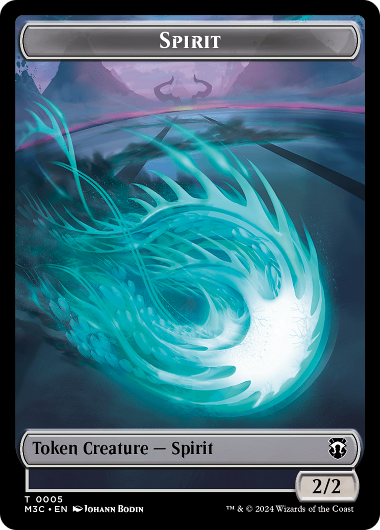 Eldrazi (Ripple Foil) // Spirit Double-Sided Token [Modern Horizons 3 Commander Tokens] | D20 Games