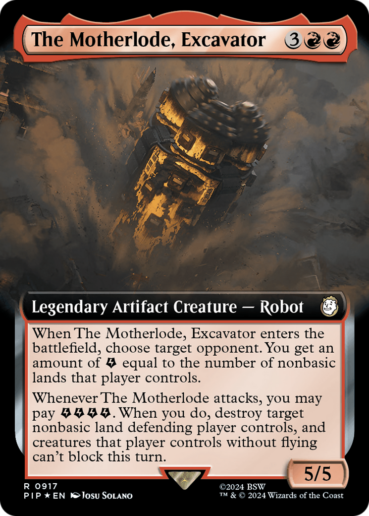 The Motherlode, Excavator (Extended Art) (Surge Foil) [Fallout] | D20 Games