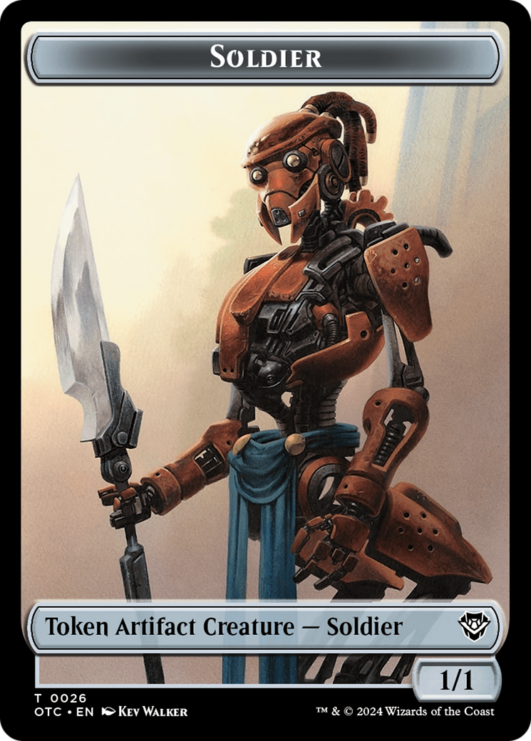 Drake // Soldier (0026) Double-Sided Token [Outlaws of Thunder Junction Commander Tokens] | D20 Games