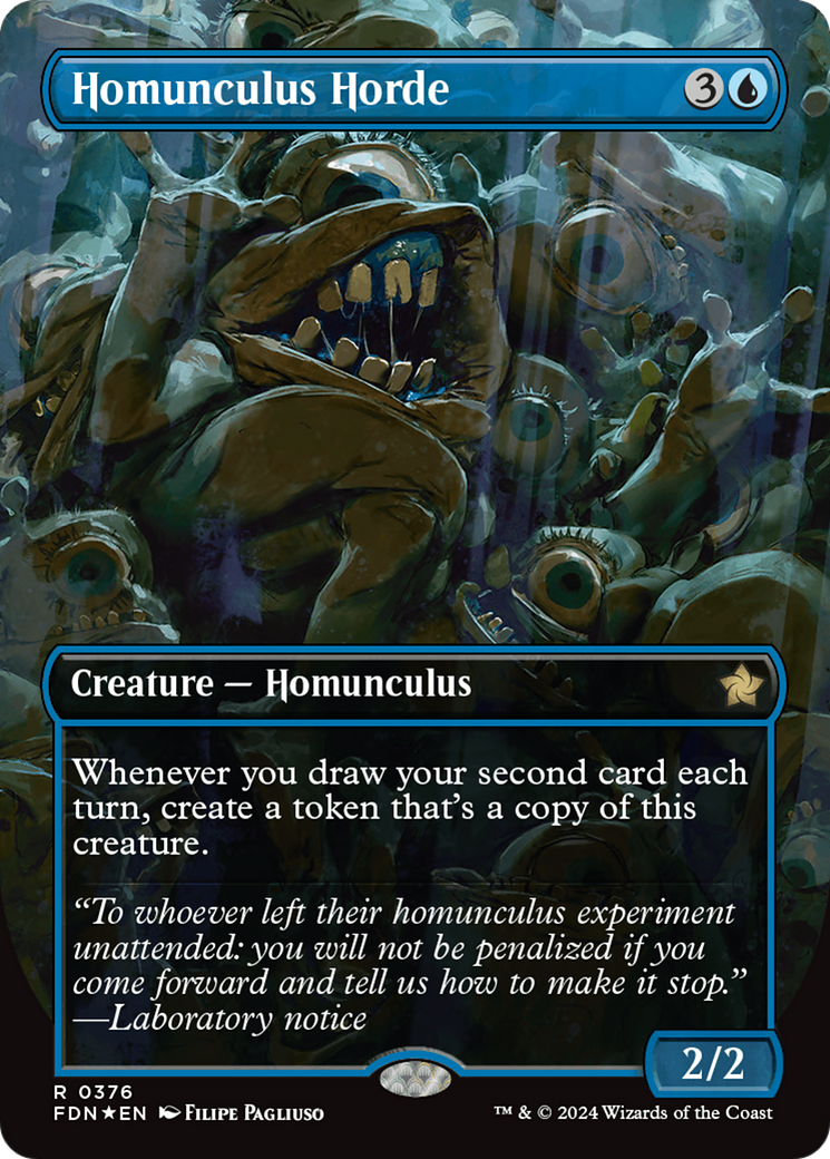 Homunculus Horde (Borderless) (Mana Foil) [Foundations] | D20 Games