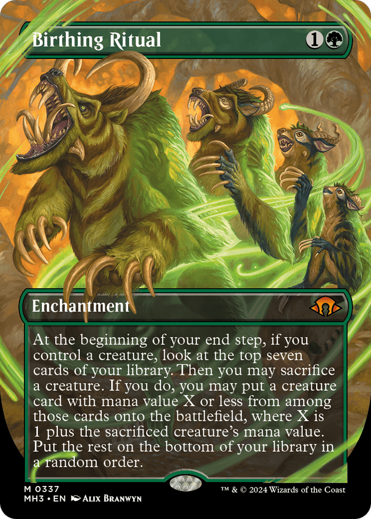 Birthing Ritual (Borderless) [Modern Horizons 3] | D20 Games