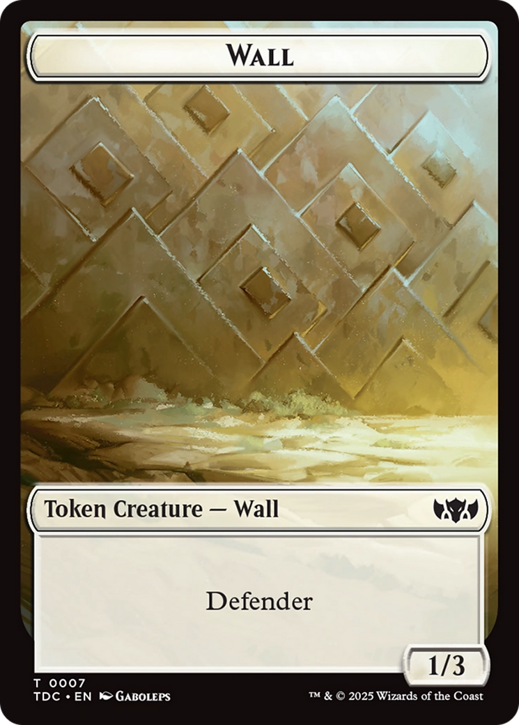 Insect (0023) // Wall Double-Sided Token [Tarkir: Dragonstorm Commander Tokens] | D20 Games